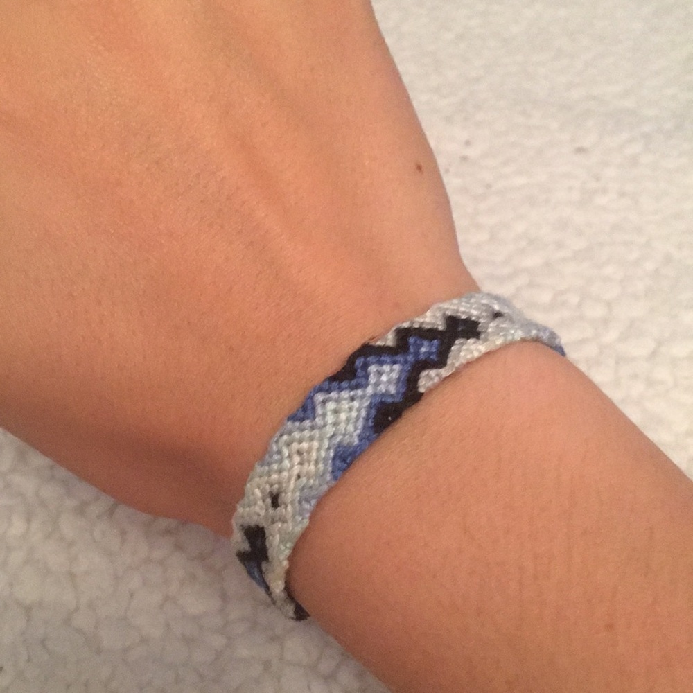 Shades of Blue Patterned Friendship Bracelet